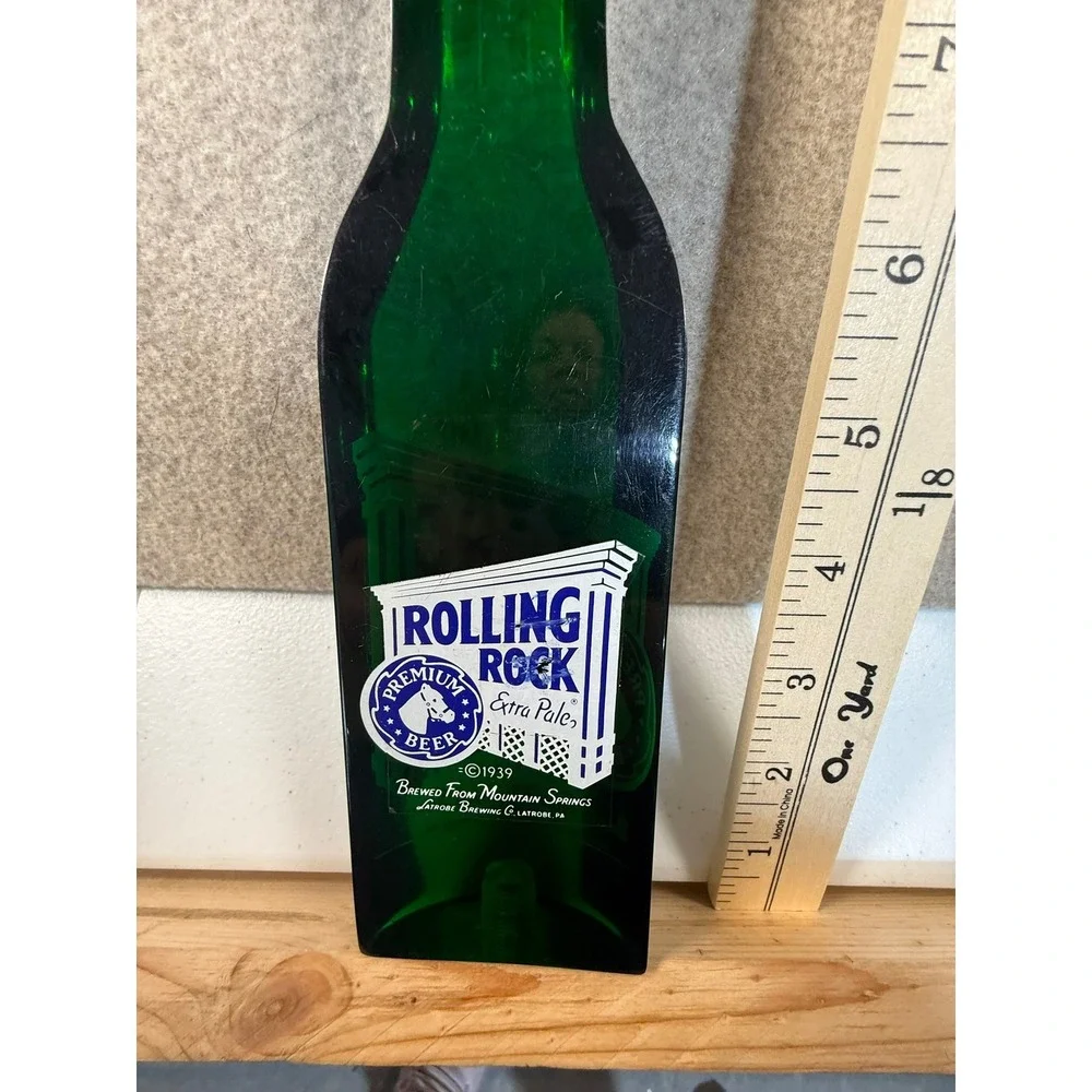 Rolling Rock Extra Pale Beer Tap Handle Green Bottle Horse Logo Vintage Barware